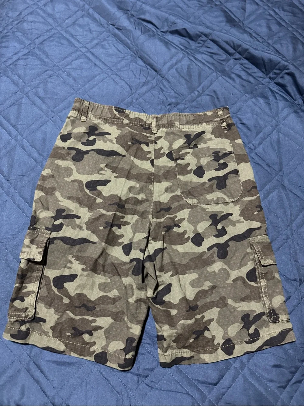 Old Navy Boys Camo Cargo Shorts - Olive Green